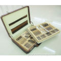 High quality uniqure and silverware 72pcs cutlery set with leather case